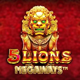 5 Lions Megaways slot visual from Pragmatic Play available on rainsbet.net
