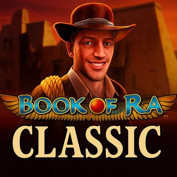 Book of Ra Classic slot visual from Novomatic available on rainsbet.net