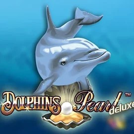 Dolphins Pearl Deluxe slot logo by Novomatic at Rainbet Casino