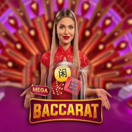 Official Live Casino logo: Mega Baccarat by Pragmatic Play at Rainbet Casino