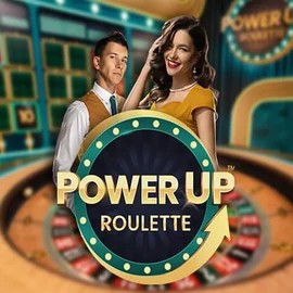 PowerUP Roulette slot logo by Pragmatic Play at Rainbet Casino