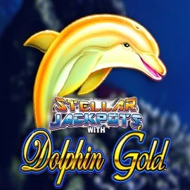 Enjoy Dolphin Gold with Stellar Jackpots by Lightning Box Game – logo hosted on rainsbet.net