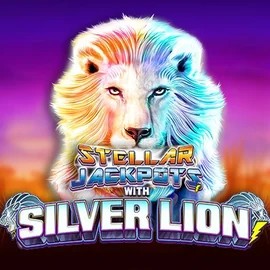 Stellar Jackpots with Silver Lion slot icon by Lightning Box Game, available at Rainbet Casino