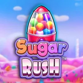 Sugar Rush online game logo by Pragmatic Play on rainsbet.net