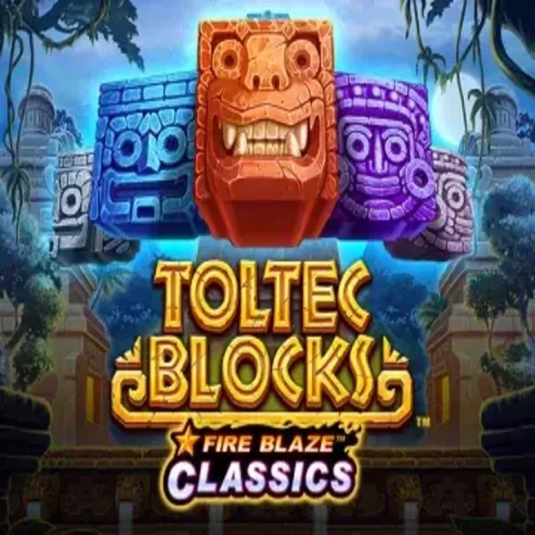Fire Blaze: Toltec Blocks logo by Rarestone Gaming Rainbet Casino